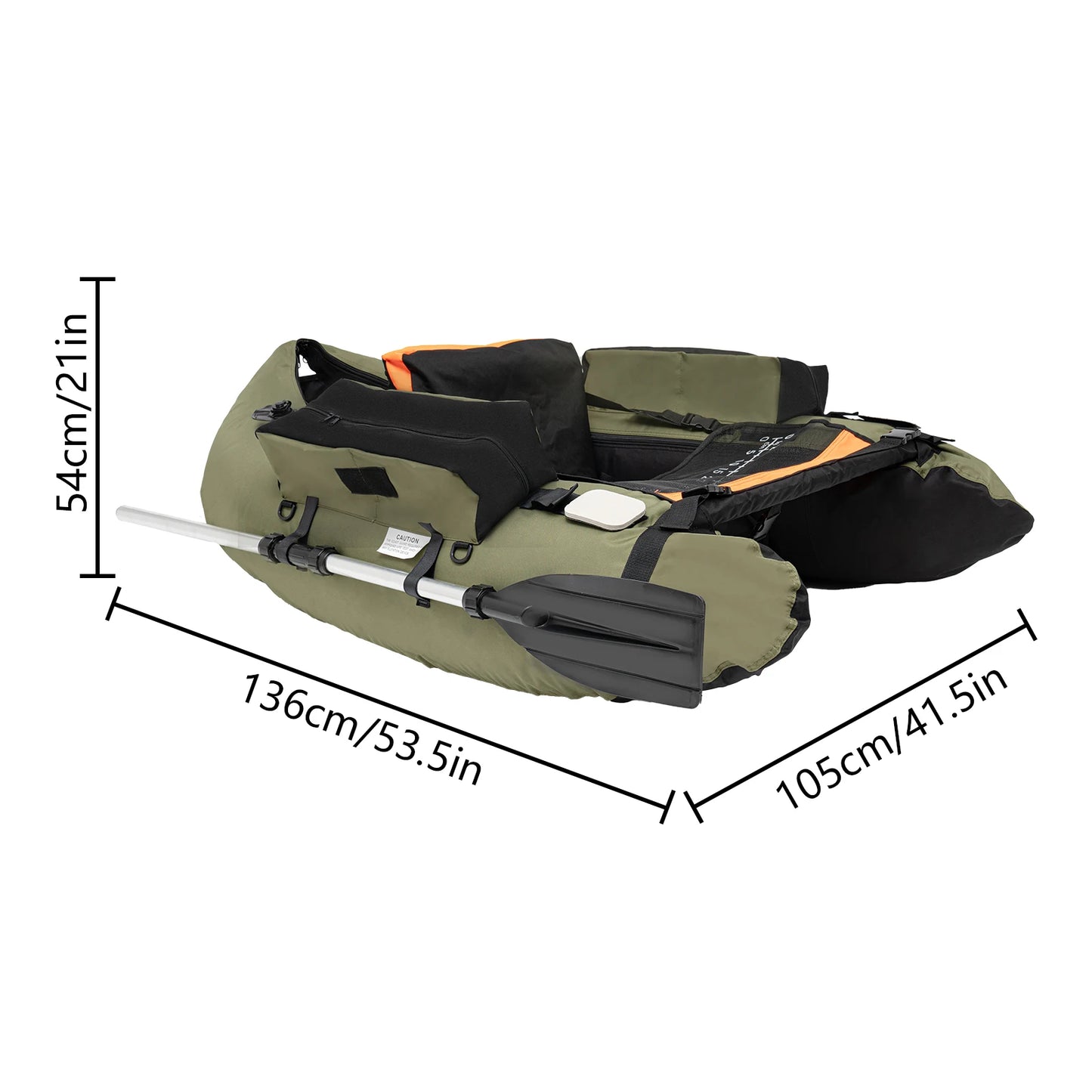 Fishing Boat, Outdoor Fishing Boat, Inflatable Fishing Boat Used in Oceans, Lakes, Rivers for Fishing, Rafting, Exploring