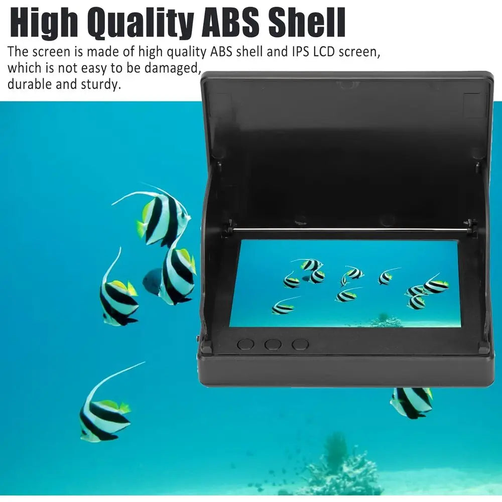 4.3 Full-View Angle Fish Finder, 800x480 Cam, 5000mAh Battery, Ideal for Sea, Ice, Lake Fishing, 3.5mm Jack Support