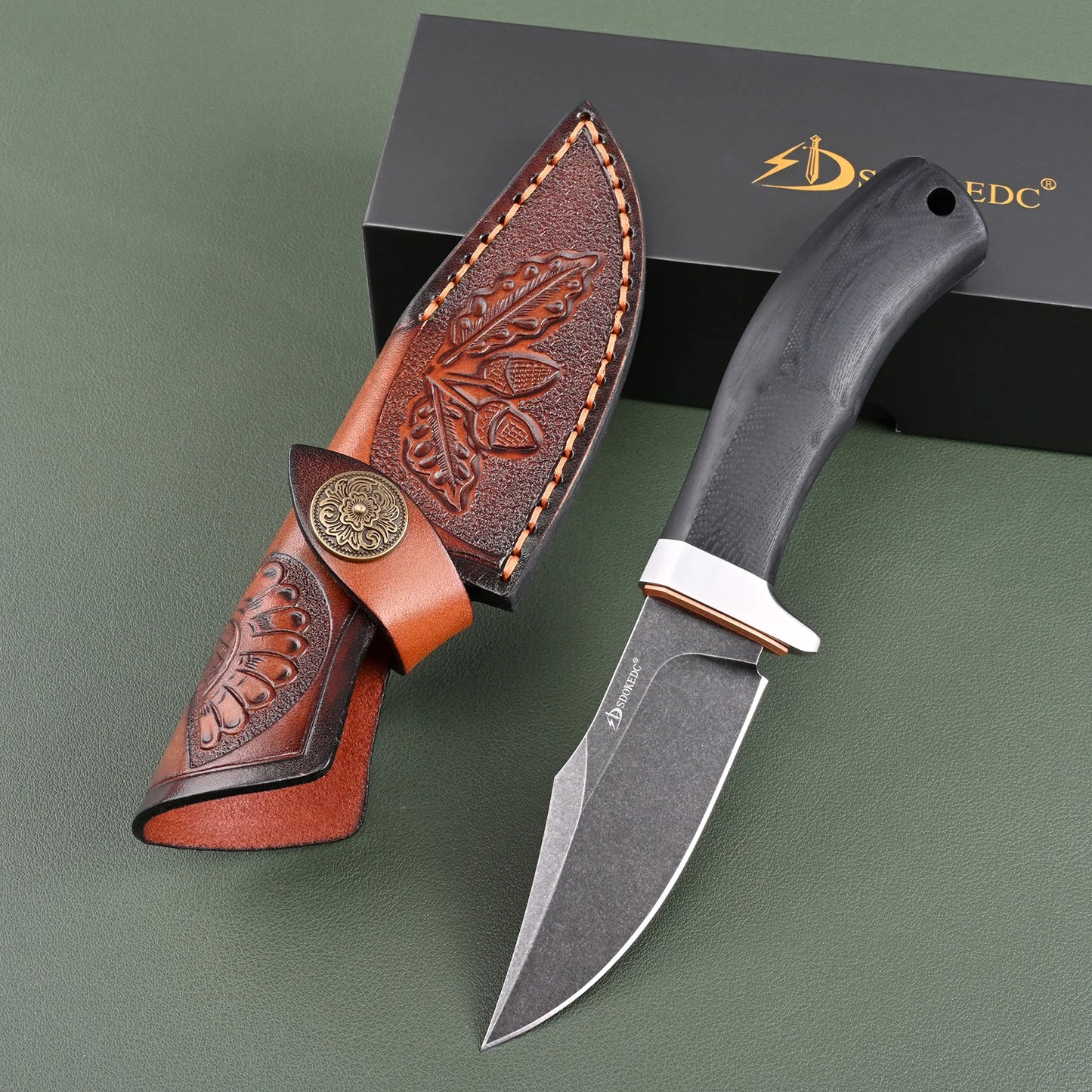 SDOKEDC Knives DC53 Steel Fixed Blade Hunting Knife Tactical EDC Knife for Men Outdoor Survival Camping Hiking Fishing