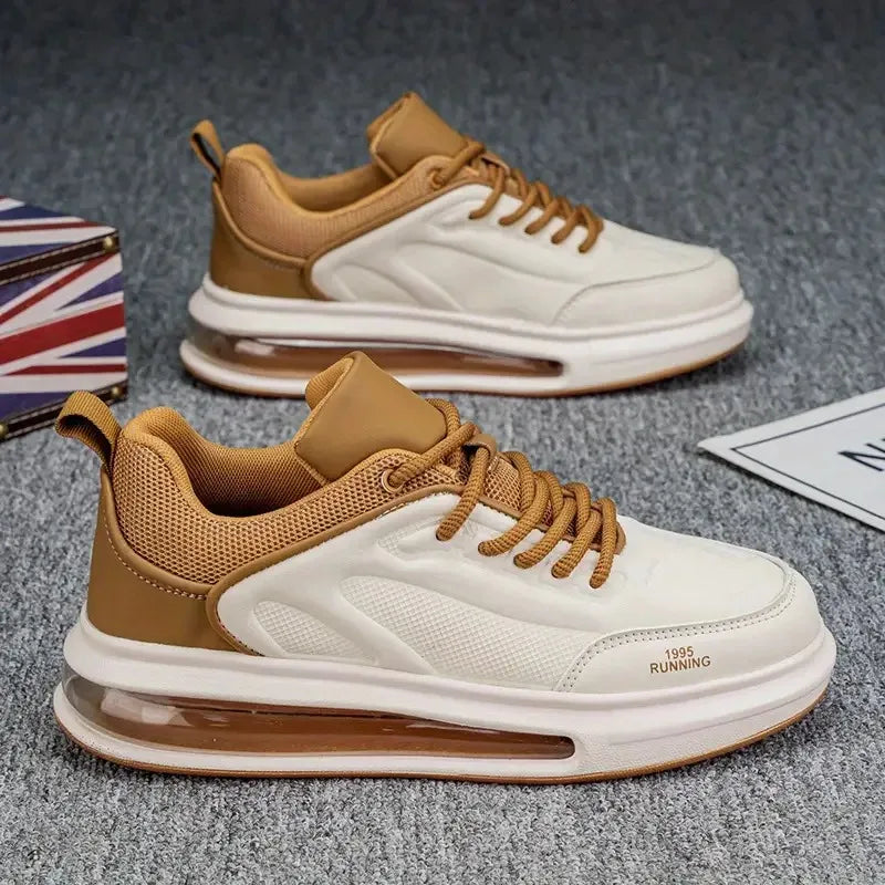 Men's fashionable street skate shoes, couple's style comfortable anti-slip laced casual sports shoes, suitable for men's outdoor