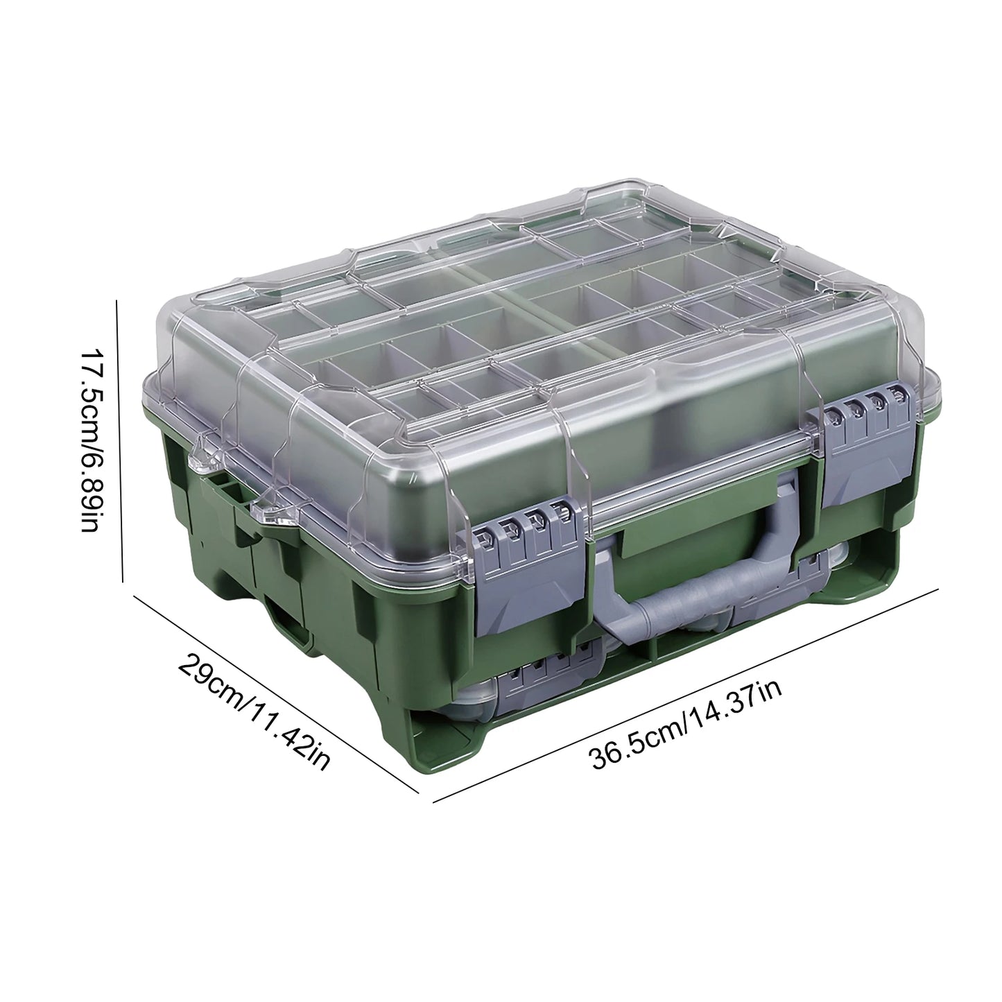 Universal Fishing Tackle Box Removal Inside Design for Fishing Gifts (Green)