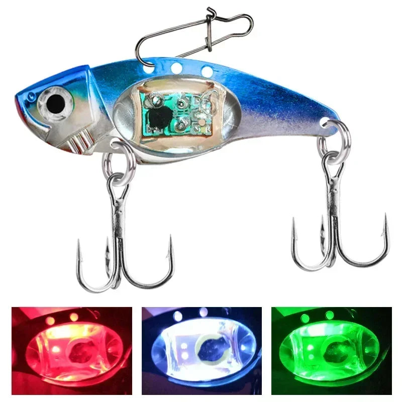 Led Fishing Lures Electronic Spoons Underwater Flasher Fishing Bait Squid Carp Luminous Lure Bait For Freshwater Saltwater