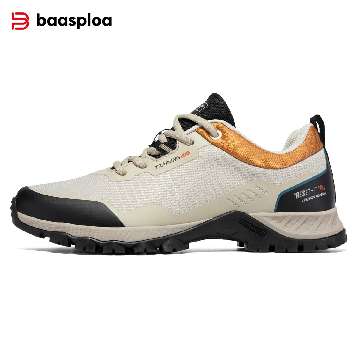 Baasploa Men Hiking Shoes New Outdoor Climbing Waterproof Non-slip Wear-resistant Sneakers Male Casual Lace-Up Walking Shoes 