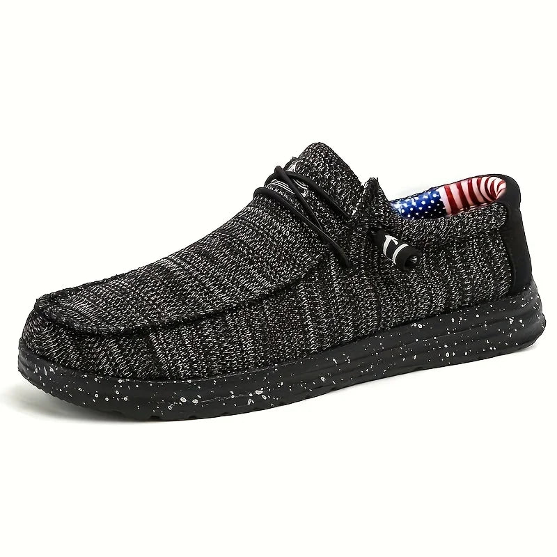 Four-season loafers, board shoes, men's shoes, men's casual shoes without LACES, breathable canvas shoes