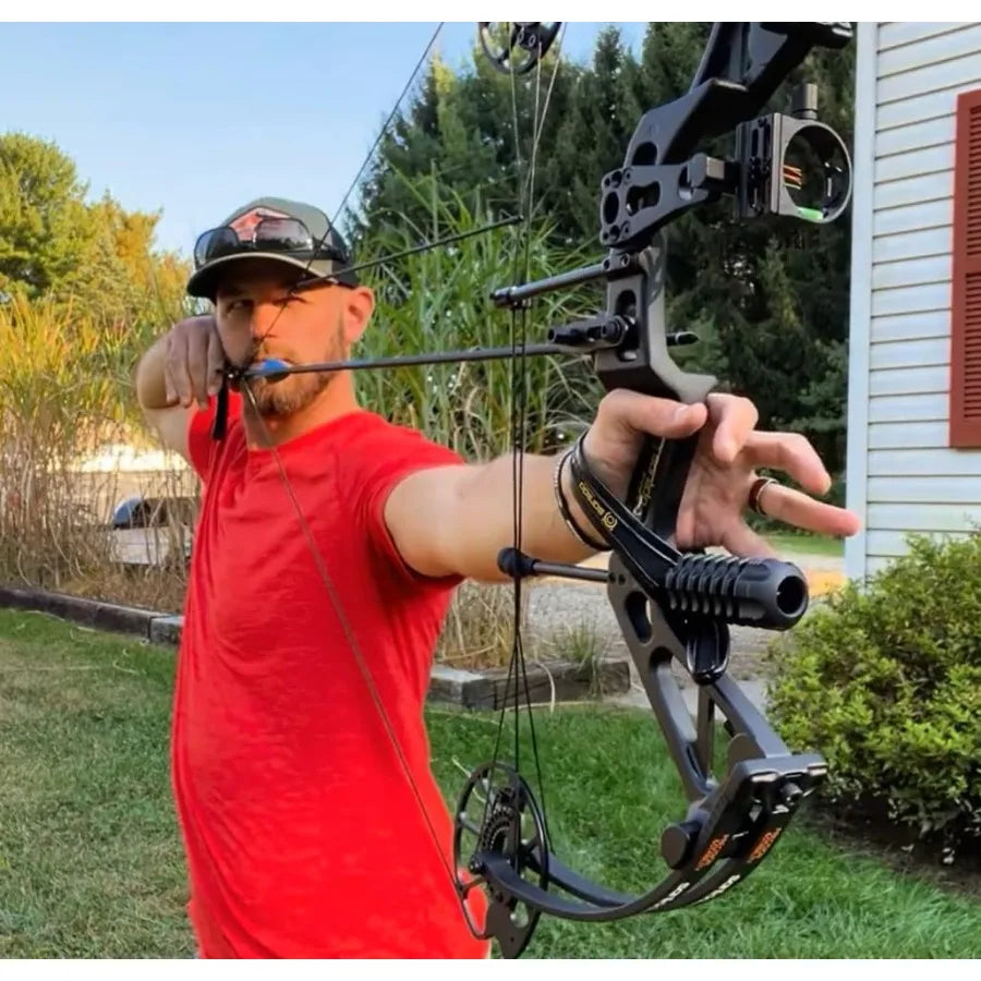 Sanlida Dragon X7 Ready to Hunt Compound Bow Package for Adults Archery Compound Bow and Arrow Set 0-70 Lbs Draw Weight No Bow