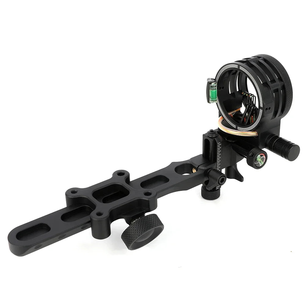 Five Pin Compound Bow Sight Archery Sight CNC Aluminum Alloy 0.019“ Optical Fiber Left Right Hand Hunting Bow Accessories