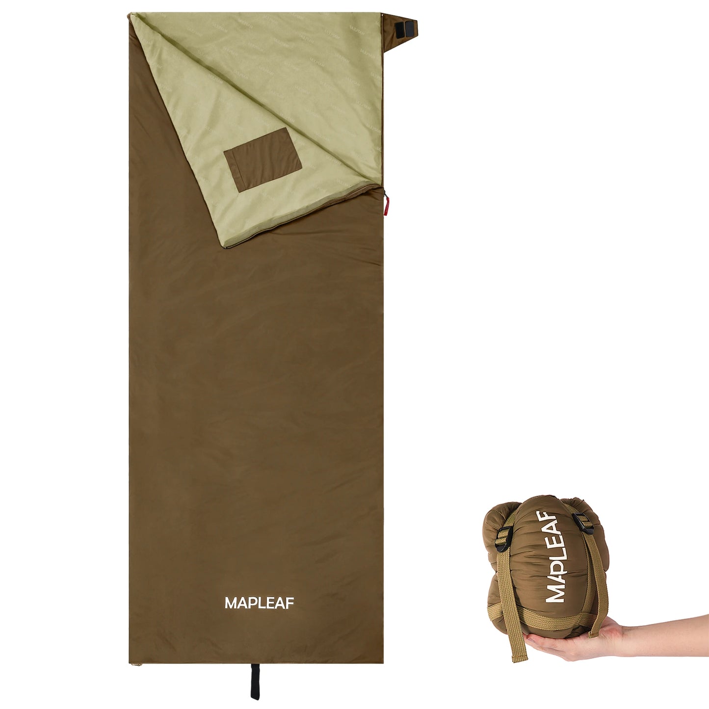 MAPLEAF Portable Sleeping Bag Waterproof Splicable Lightweight Compact Compression Sack Camping Hiking Climbing