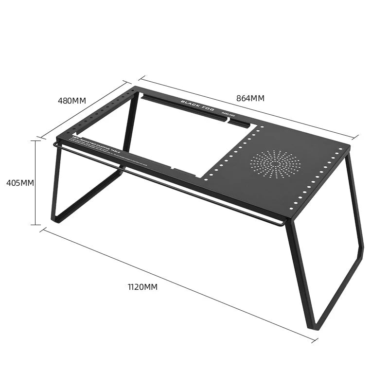 DIVEDEER Camping Picnic Table IGT Portable Outdoor Multi-Functional Detachable Folding Table Set with Grill Accessories