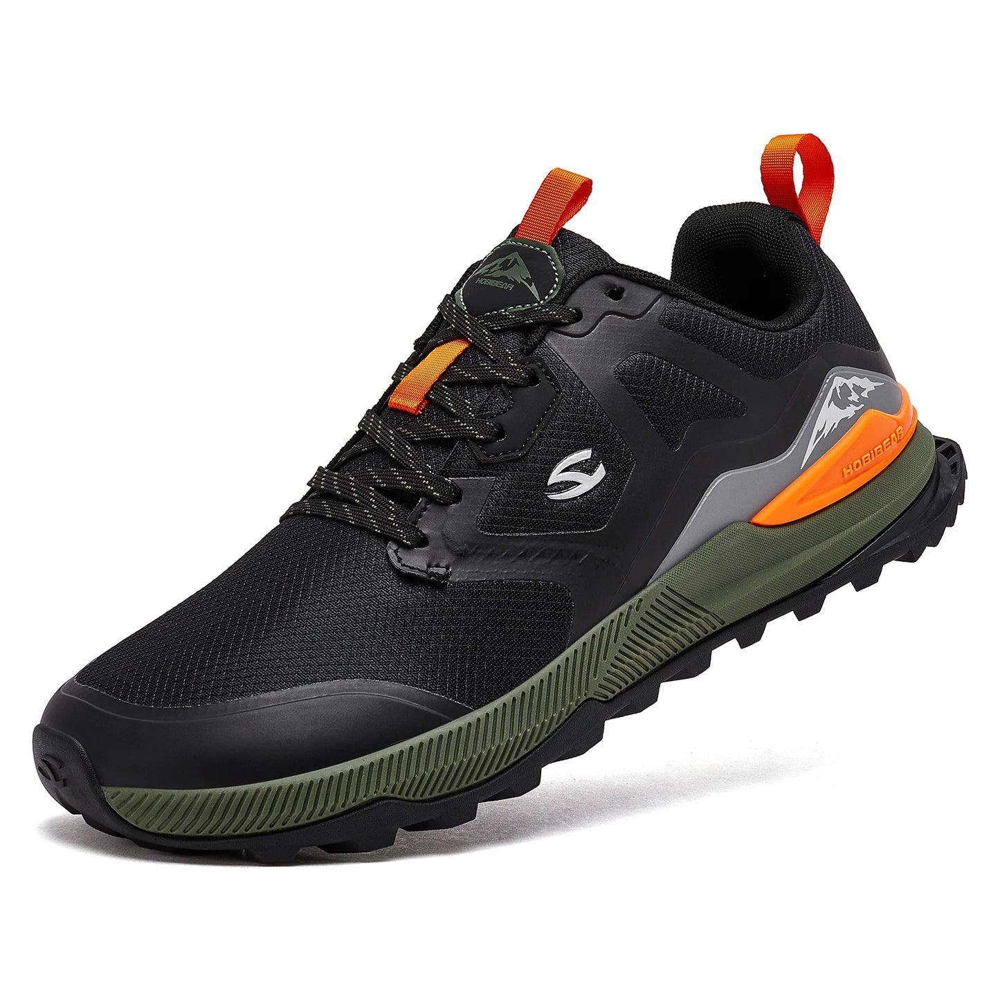 HOBIBEAR Unisex Hiking Shoes Women Men Trail Running Outdoor Sneakers Artificial Leather Non Slip Lace-Up Walking Shoes