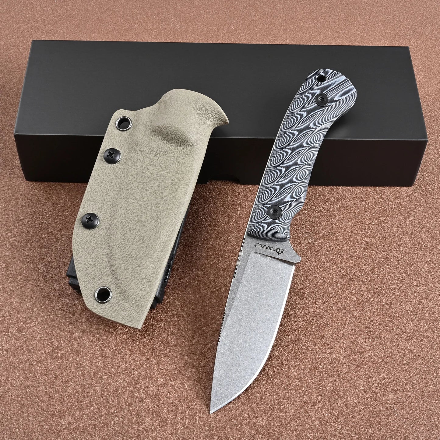 SDOKEDC DC53 Steel Fixed Blade Utility Knife for Outdoor Camping Hiking Fishing EDC Hand Tool
