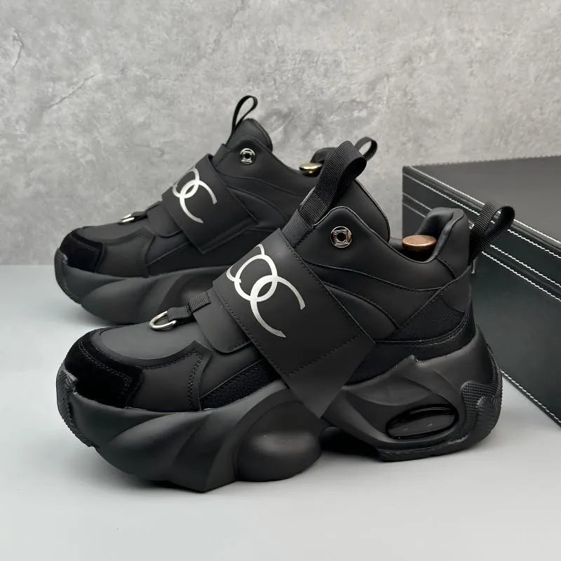 Cross-border large-size thick-soled anti-slip casual shoes, suitable for couple sports shoes, casual high-top shoes
