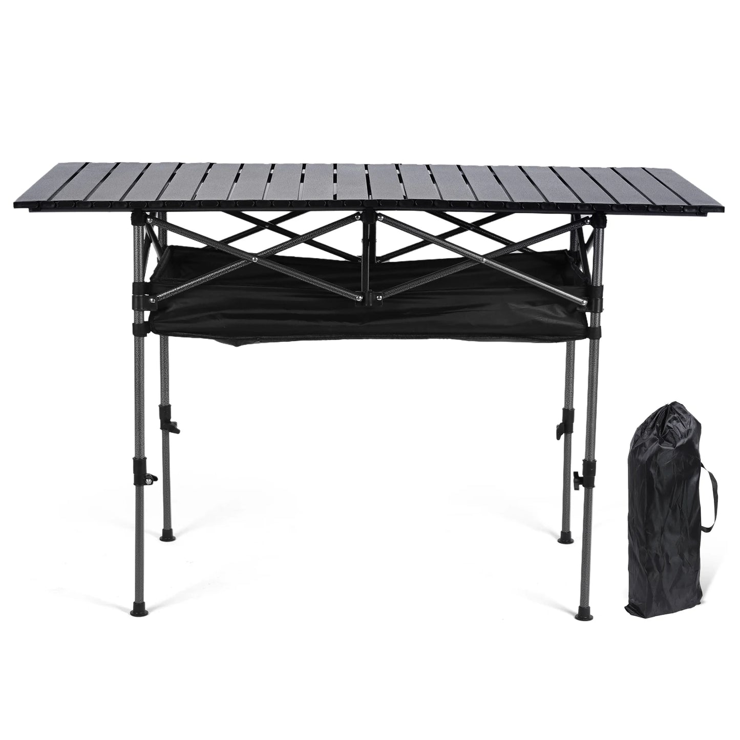Outdoor Folding Table Lightweight Camping Lifting Table Large Capacity Ultralight Dinner Desk for Picnic Camping Trip Beach BBQ