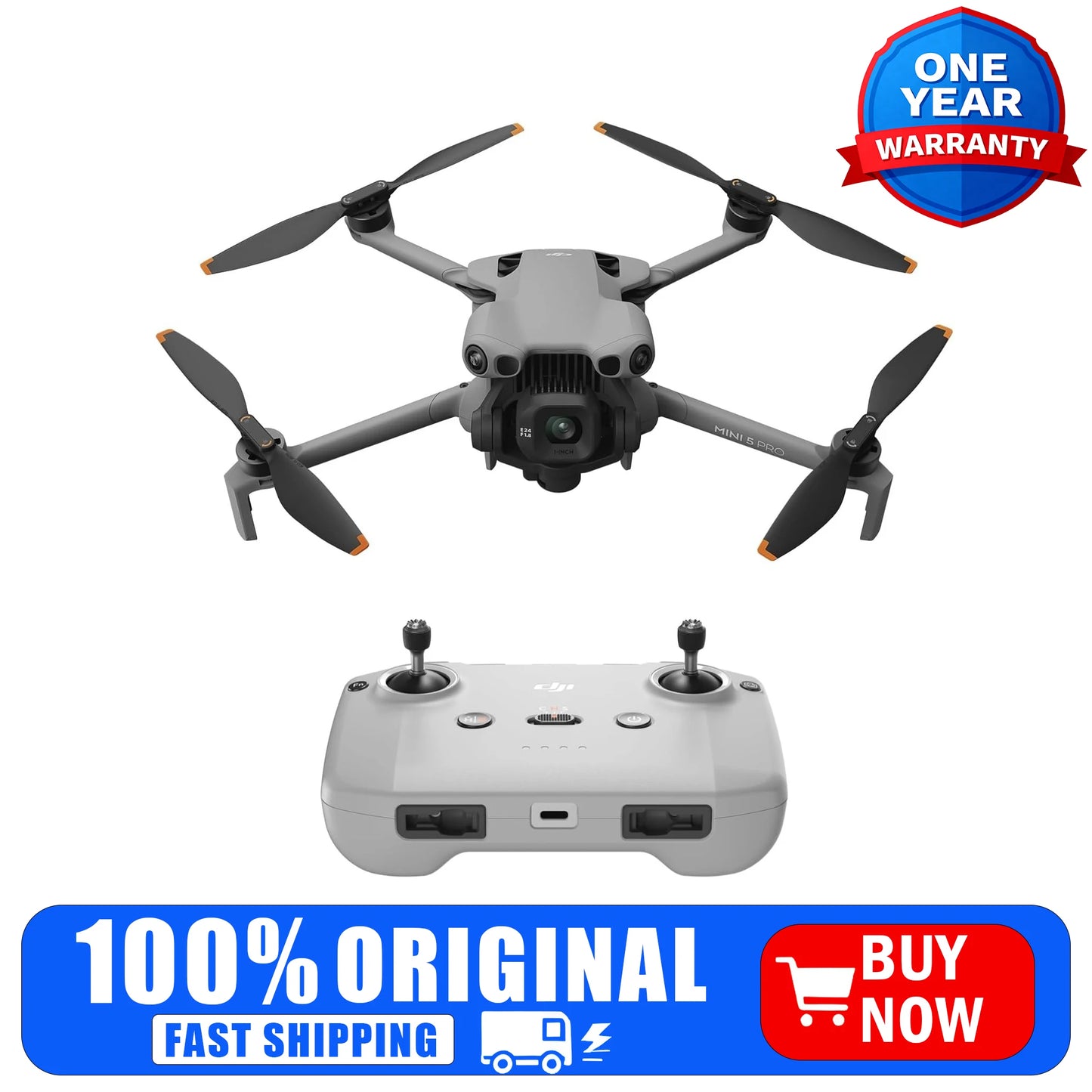 DJI Mini 5 Pro 4K Drone, 1-Inch CMOS Camera, Omnidirectional Obstacle Sensing, Under 249g