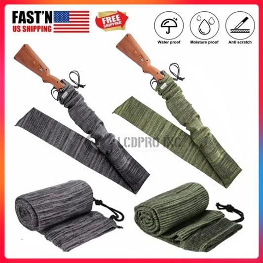 50" Silicone Treated Gun Sleeve Shotgun/Rifle Sock Shooting Cover Green Gray US