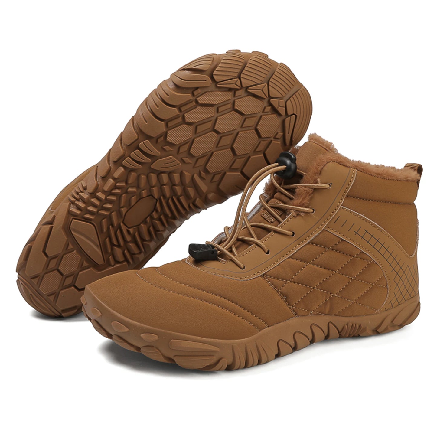 Plus Size Barefoot Hiking Boot Thermal Ankle Bootie Anti-slip Casual Sneakers Thickened for Men Women