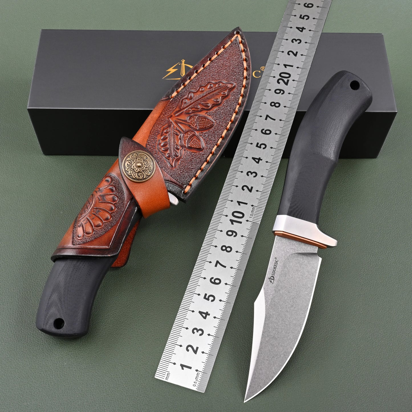 SDOKEDC Knives DC53 Steel Fixed Blade Hunting Knife Tactical EDC Knife for Men Outdoor Survival Camping Hiking Fishing