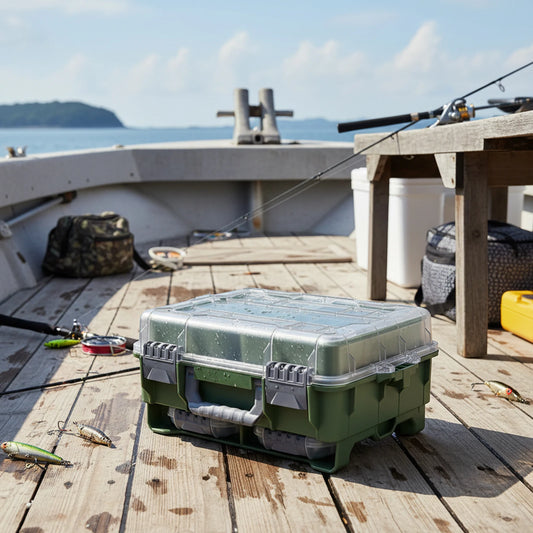 Universal Fishing Tackle Box Removal Inside Design for Fishing Gifts (Green)