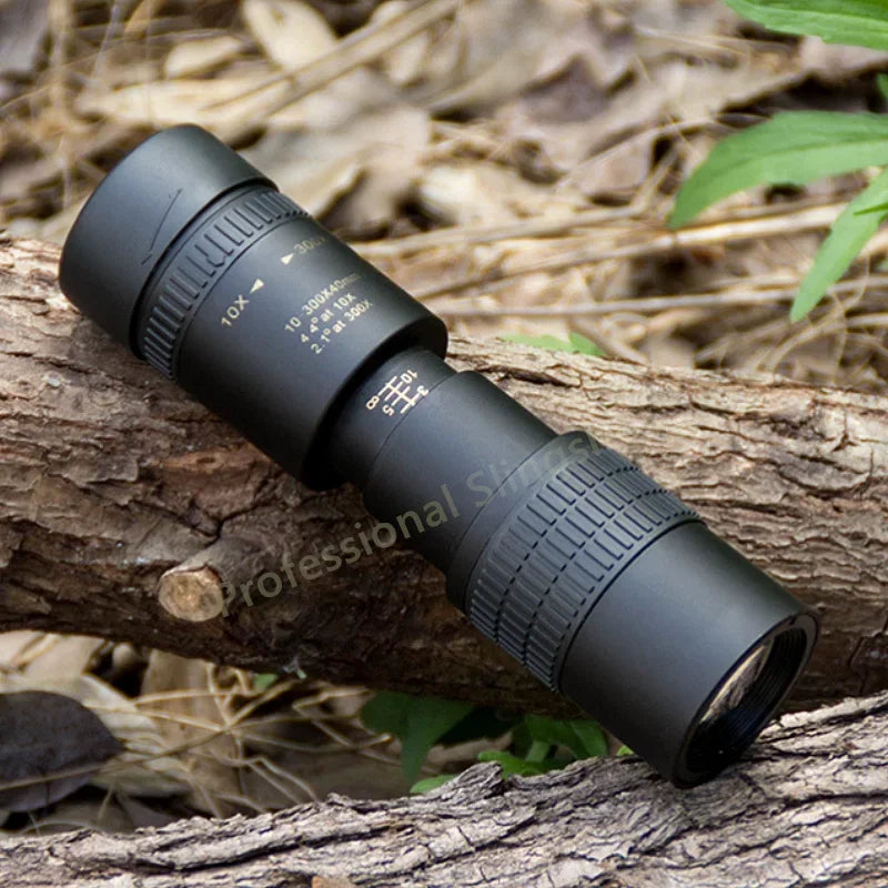 Powerful Monocular Telescope 10-300X Zoom Remote Professional Monocular Telescope HD High Quality BAK4 Prism Portable Camping