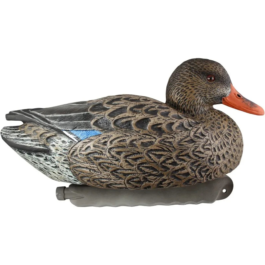Cupped Waterfowl Duck Decoys Extremely Realistic 6-Pack of Duck Floater Decoys with Weighted Keels Great for Waterfowl Hunting