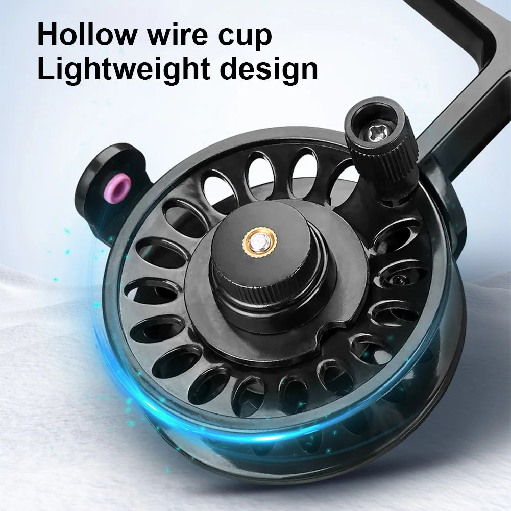 Ice Fishing Reel 1:1 Speed Ratio ABS Adjustable Tension Control Braking Force 4kg Inline Ice Reel Fishing Wheel for Trout Pike