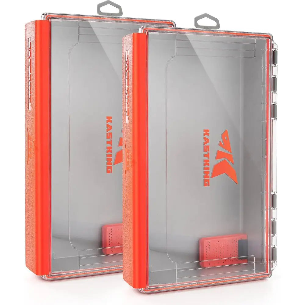 Deep Tackle Storage Box with 3700 Trays, Fishing Gear Organizer, 2 Packs, Waterproof and Durable