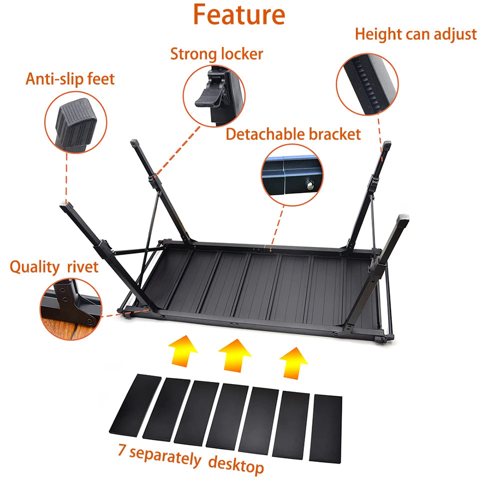 2026 New Camping Folding Removable IGT  Table Gas Stove  Portable lightweight Camp BBQ Grill Table Outdoor Picnic Fishing table
