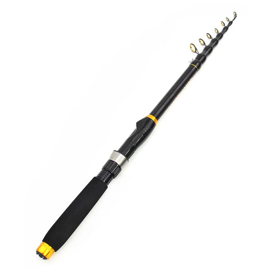 Carbon Fiber Spinning Rod Telescopic Travel Fishing Pole Travel Rod Fishing Accessories for Carp Fishing