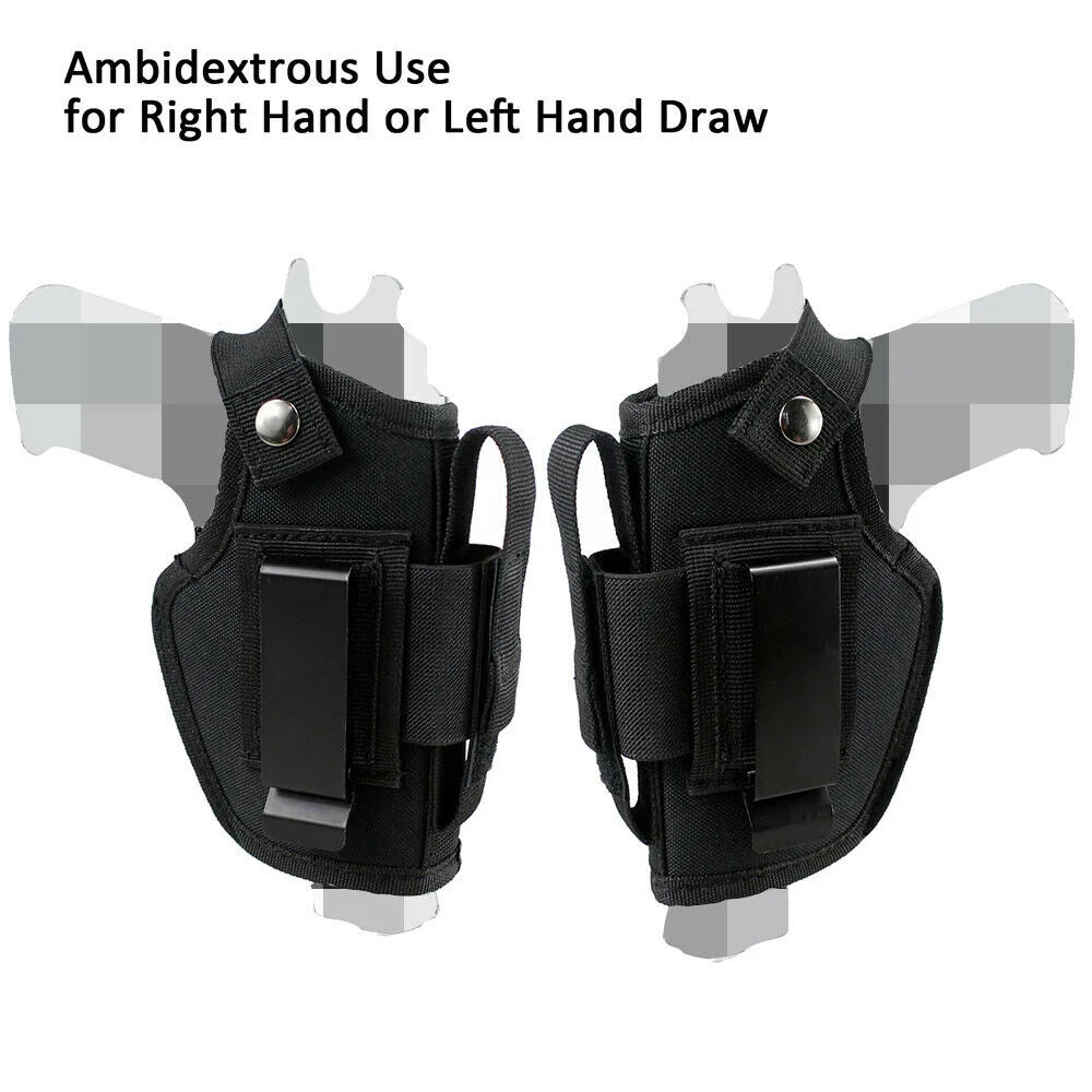 Military Gun Pouch Case Tactical MOLLE Gun Pouch Holster Left / Right Universal Hand Gun Holder Pouch Left Hand Pistol Holder