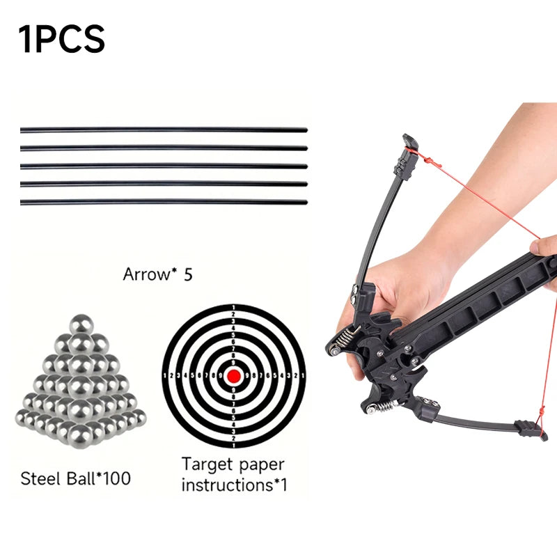 Steel Ball 18 Continuous Firing Compound Bow, Arrow Shooting Dual-purpose Folding Bow and Recurve Bow, Outdoor Shooting Sport
