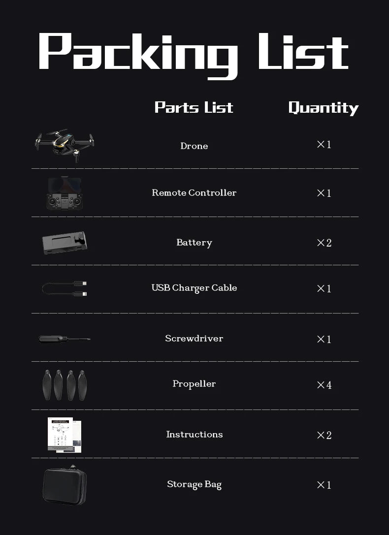 M8 PRO Brushless Motor Drone with 2 Battreys, Intelligent Obstacle Avoidance, Optical Flow,  360-degree rolling, HD Camera