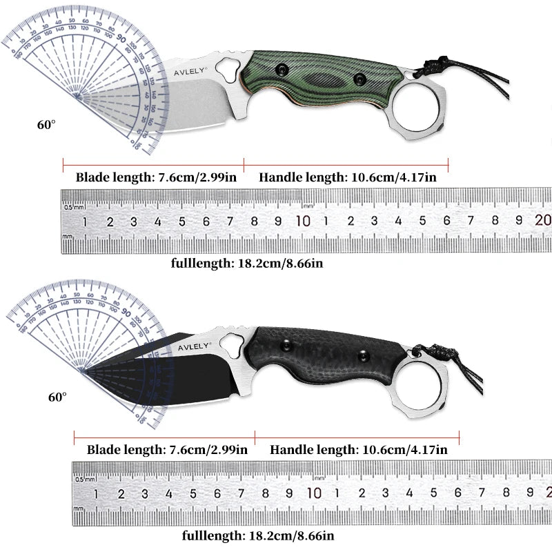 High-Quality DC53 Steel Fixed Blade Knife G10 Non-Slip Handle with K-Sheath for Hunting Camping Outdoor EDC Tool Straight Knife