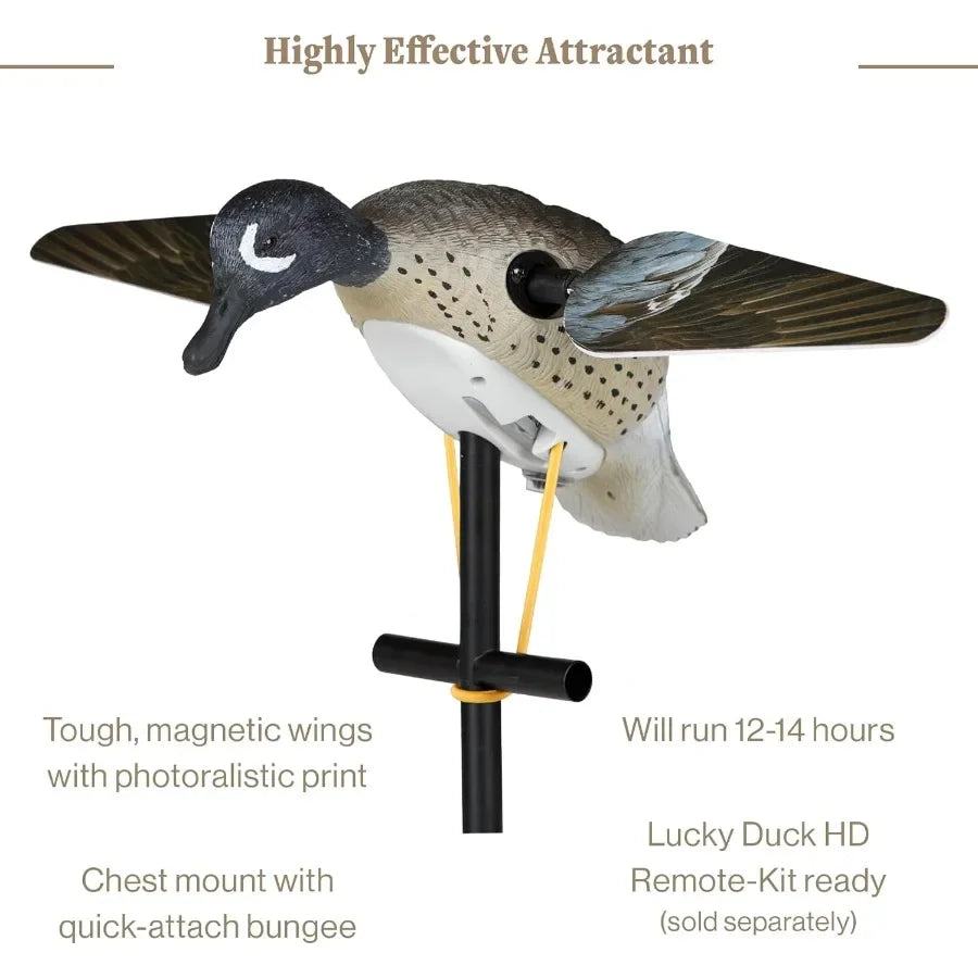Lucky Duck Spinning Wing Motion Duck Decoys for Hunters Lucky Teal HD