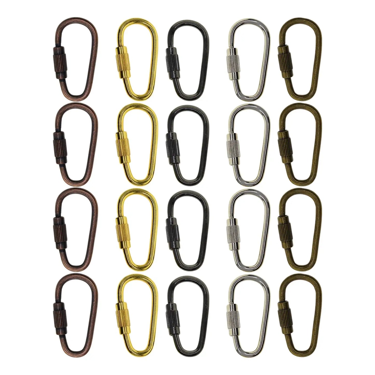 Mini Carabiner Clip Durable Steel Snap Hook Locking D Ring for Bag Strap Keychain Outdoor Equipment