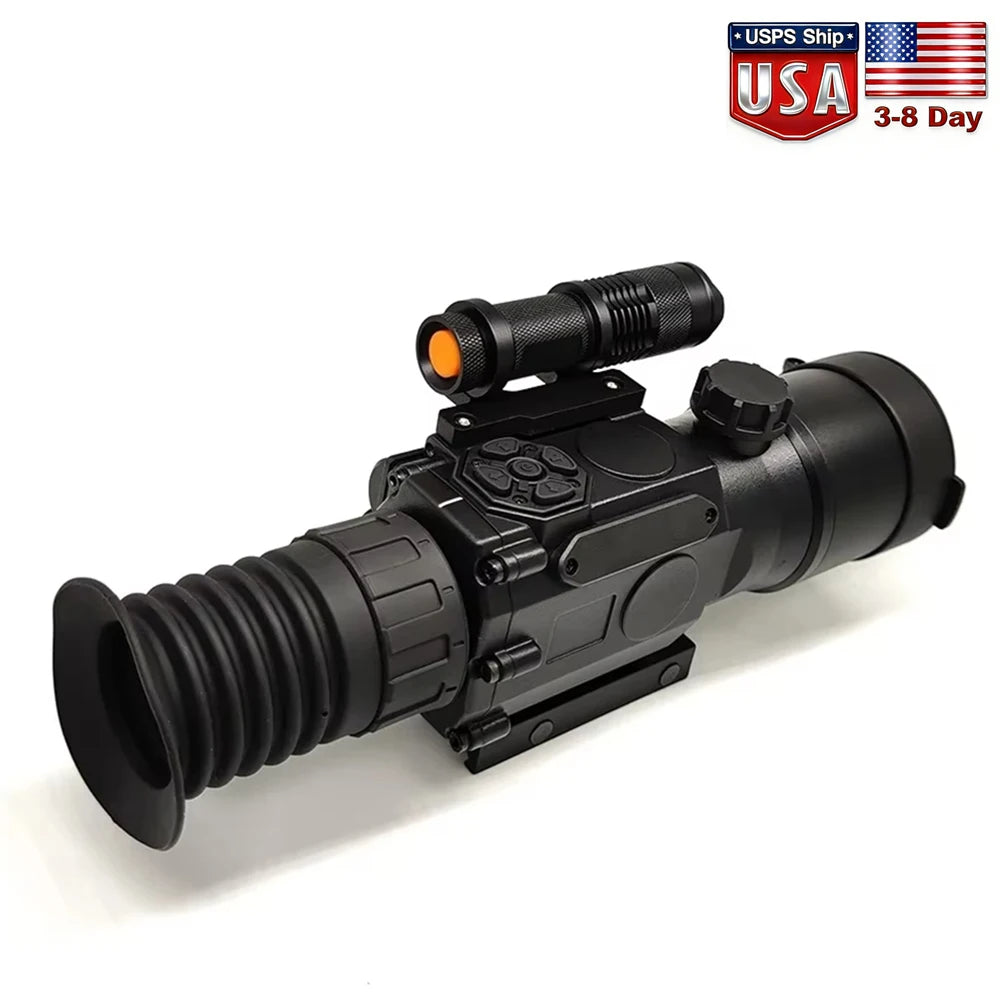 GOYOJO Digital Day/Night Vision Scope Hunting Rifle Optics 50mm Lens 1920X1080P 3.7-11X Digital Zoom WiFi Reticle Video Record