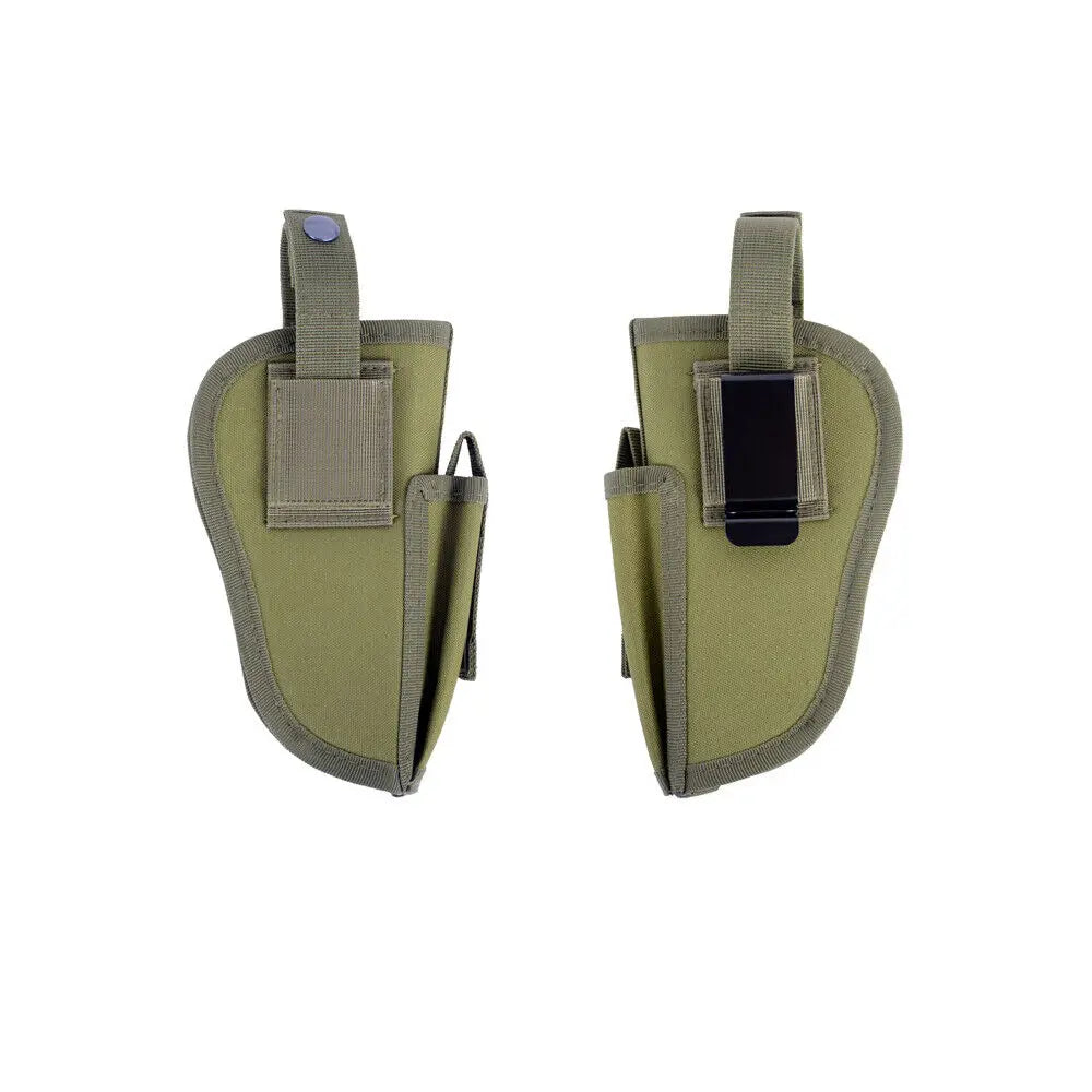 Military Gun Pouch Case Tactical MOLLE Gun Pouch Holster Left / Right Universal Hand Gun Holder Pouch Left Hand Pistol Holder