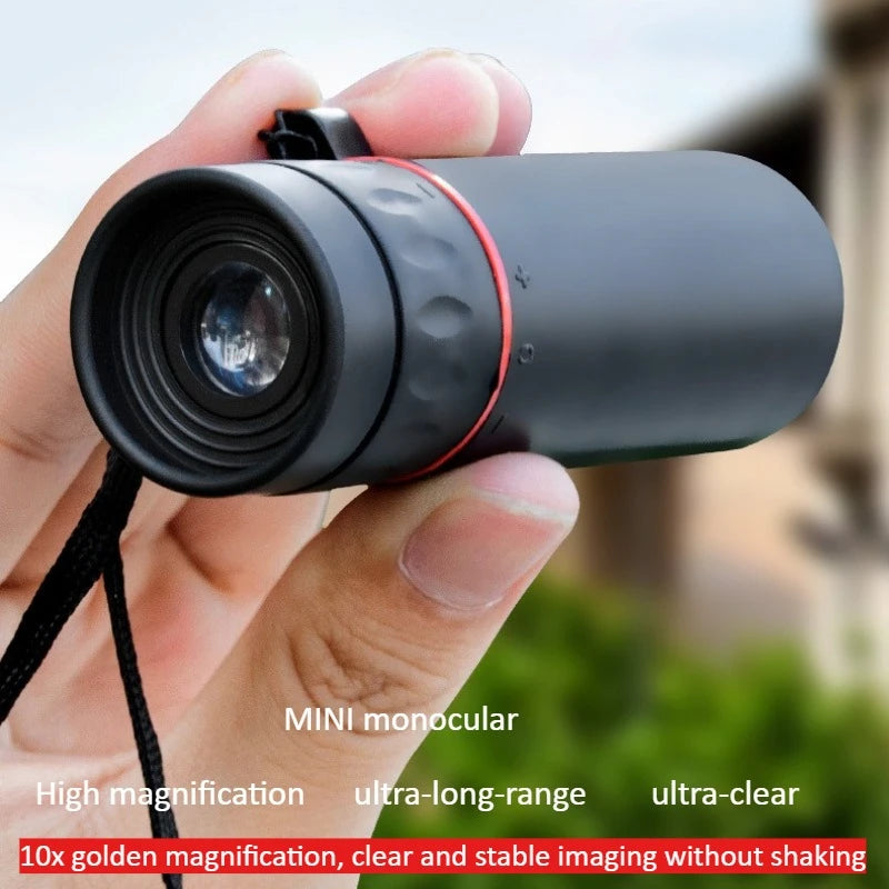 Single compact mini telescope, adult portable handheld mini monocular telescope, high-tech gadget ideal for bird watching, fish