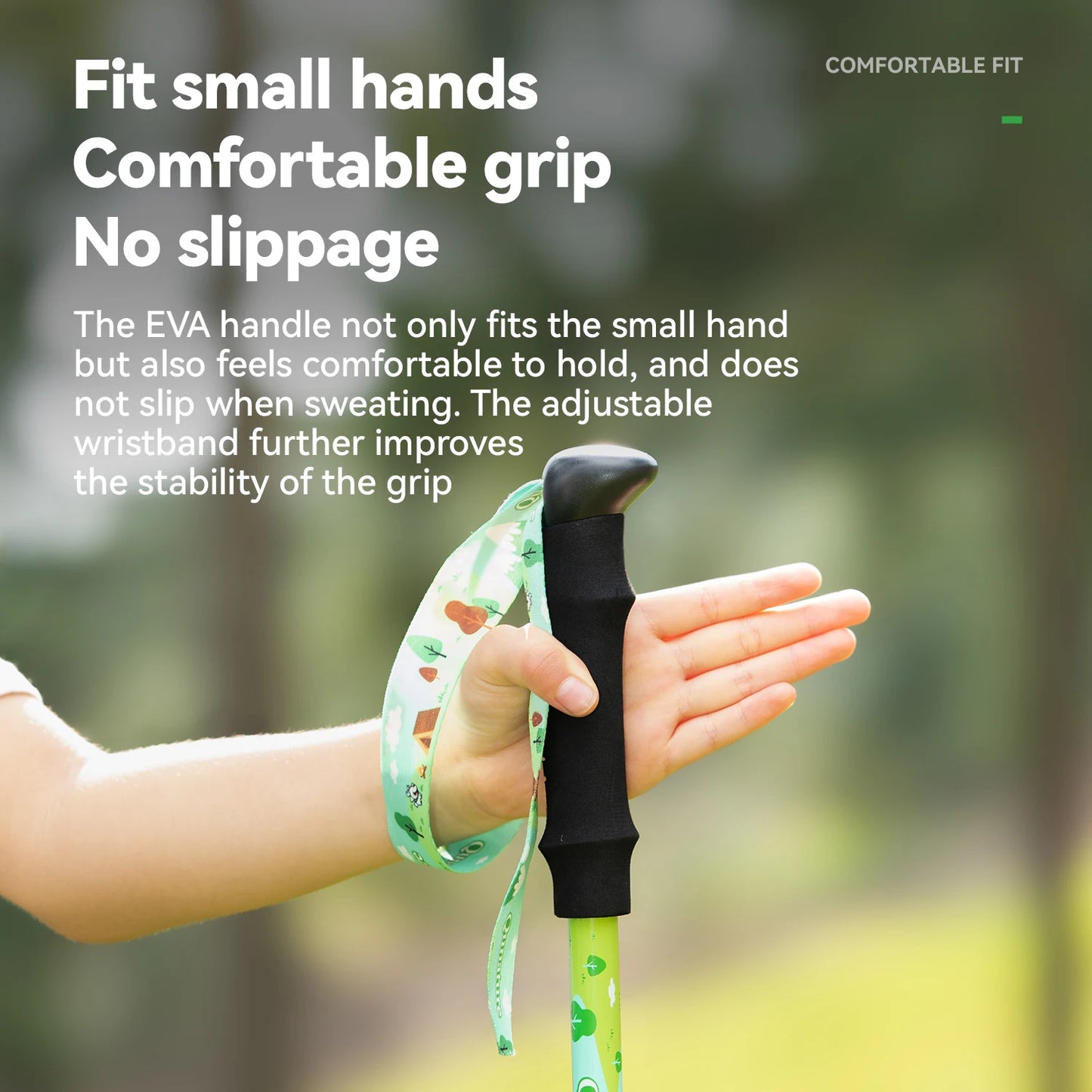 Qunature Kids Hiking Poles Aluminum Alloy Telescopic Outdoor Walking Sticks Children NonSlip Unisex for Mountain Climbing Hiking