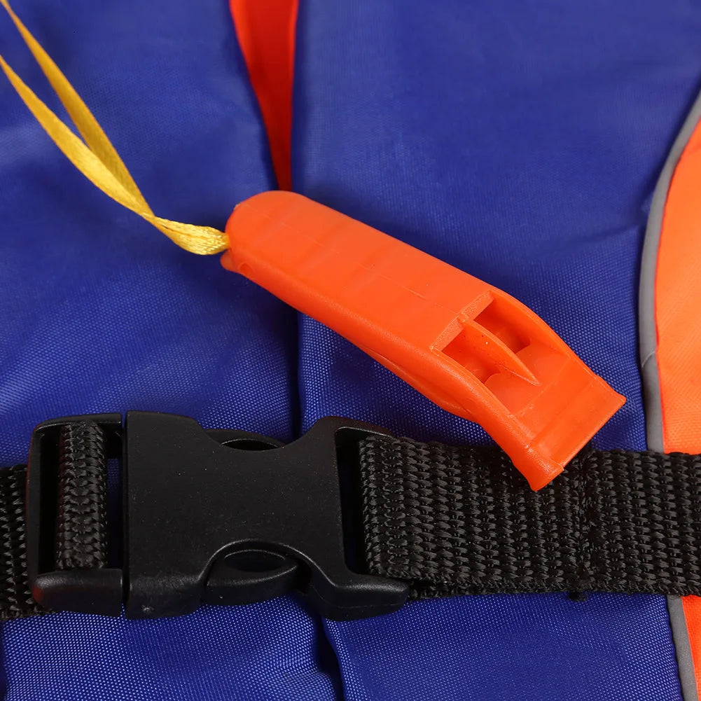 Life Vest with Whistle Adjustable Size Fishing Swimming Water Sports Life Jacket