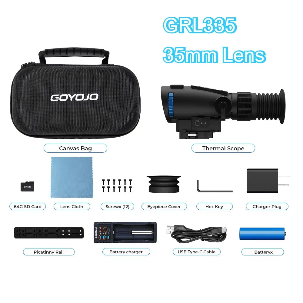 GOYOJO GRL335 384 Thermal lmaging Scopes Sensor 384*288px 25mm 35mm Lens Hunting Camera WiFi RAV Video GRL325