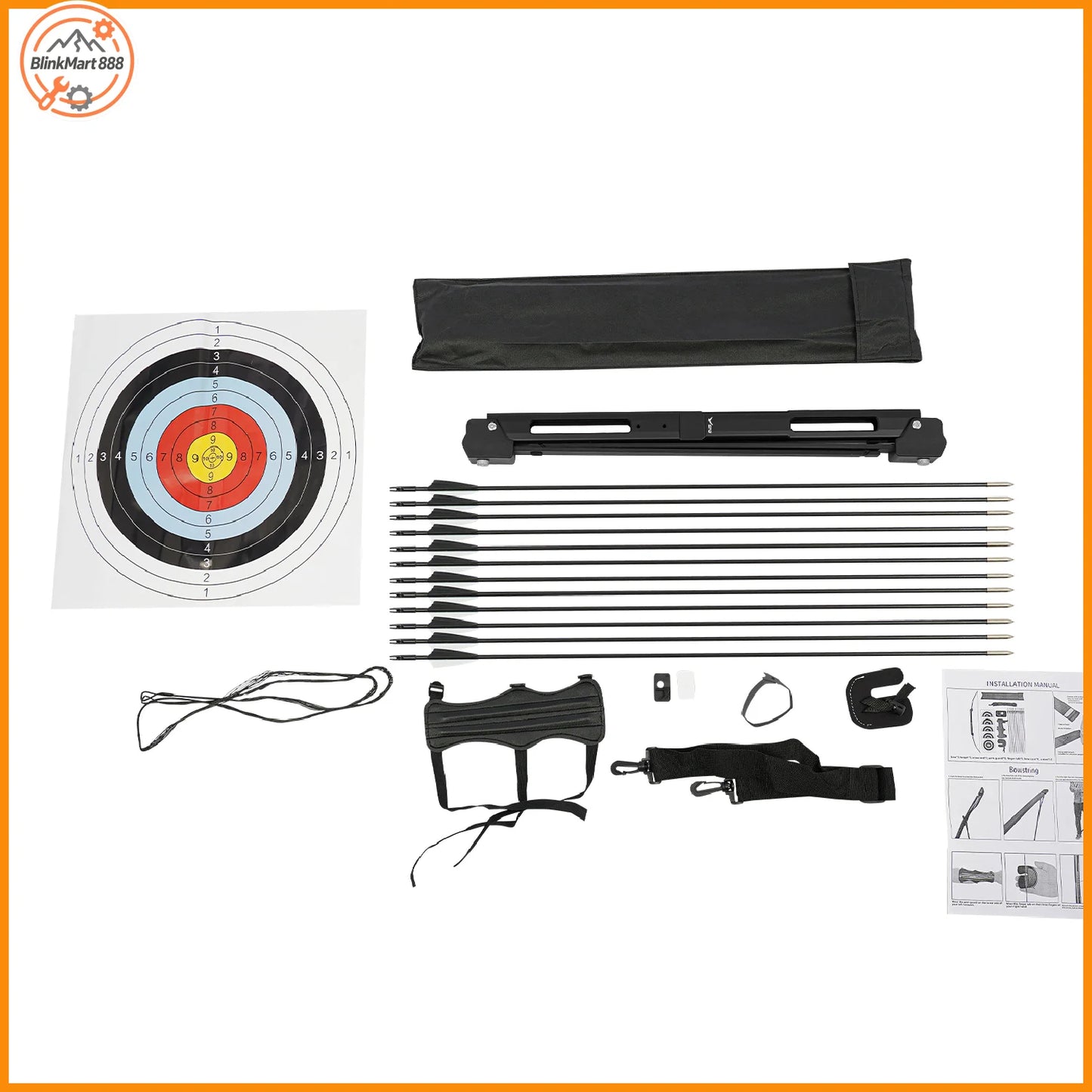 40lbs Folding Archery Set for Adults| Outdoor Portable Bow with Arrow And Target Sheets| Storage Bag Included