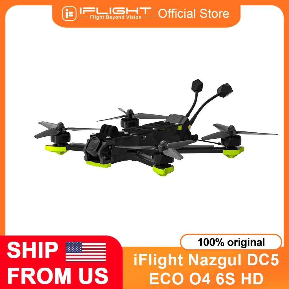 iFlight Nazgul DC5 ECO O4 6S HD FPV Drone BNF with O4 Air Unit Pro Lightweight and Durable RC Professional Quadcopter