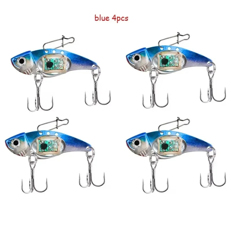 Led Fishing Lures Electronic Spoons Underwater Flasher Fishing Bait Squid Carp Luminous Lure Bait For Freshwater Saltwater