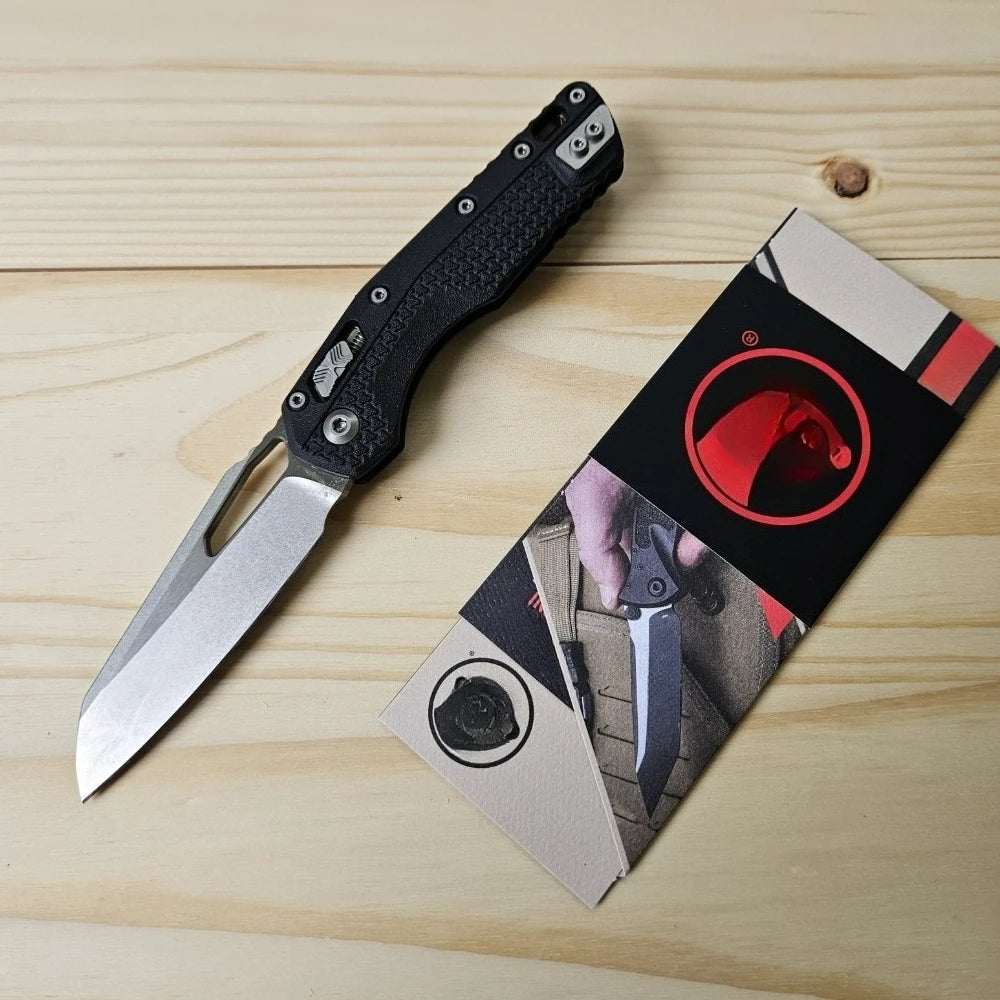 Folding Black Knife Premium 8Cr13Mov Folding Pocket Knife, Ergonomic Nylon Fiber Handle, Versatile EDC Tool for Outdoor Camping