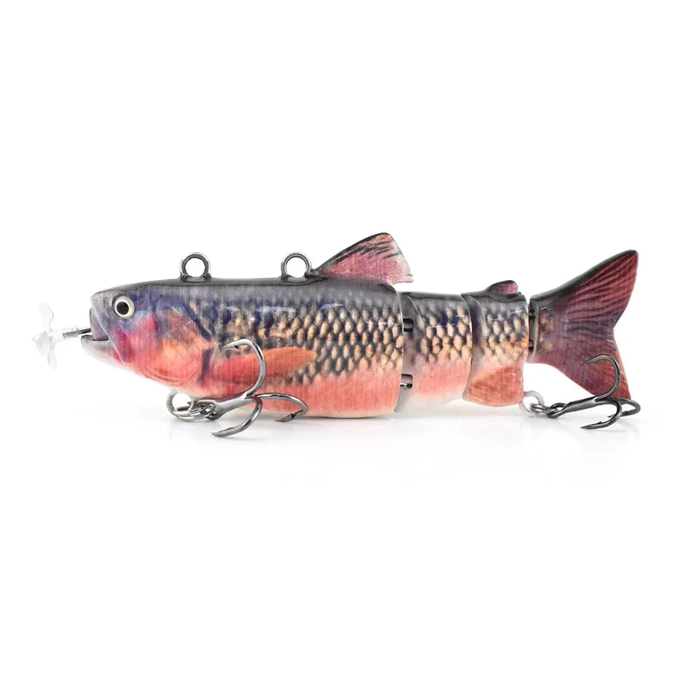 Electric Robotic Fishing Lure 20g 90mm Automatic 4-Segment Multi-Jointed Swimbait USB Rechargeable Wobbler for Pesca Accessories