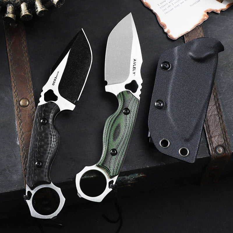 High-Quality DC53 Steel Fixed Blade Knife G10 Non-Slip Handle with K-Sheath for Hunting Camping Outdoor EDC Tool Straight Knife