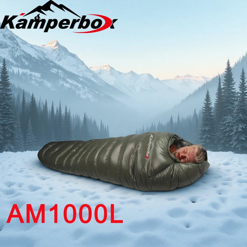 Kamperbox Cold Temperature Winter Sleeping Bag Down Sleeping Bag Winter Camping Sleeping Bag Double