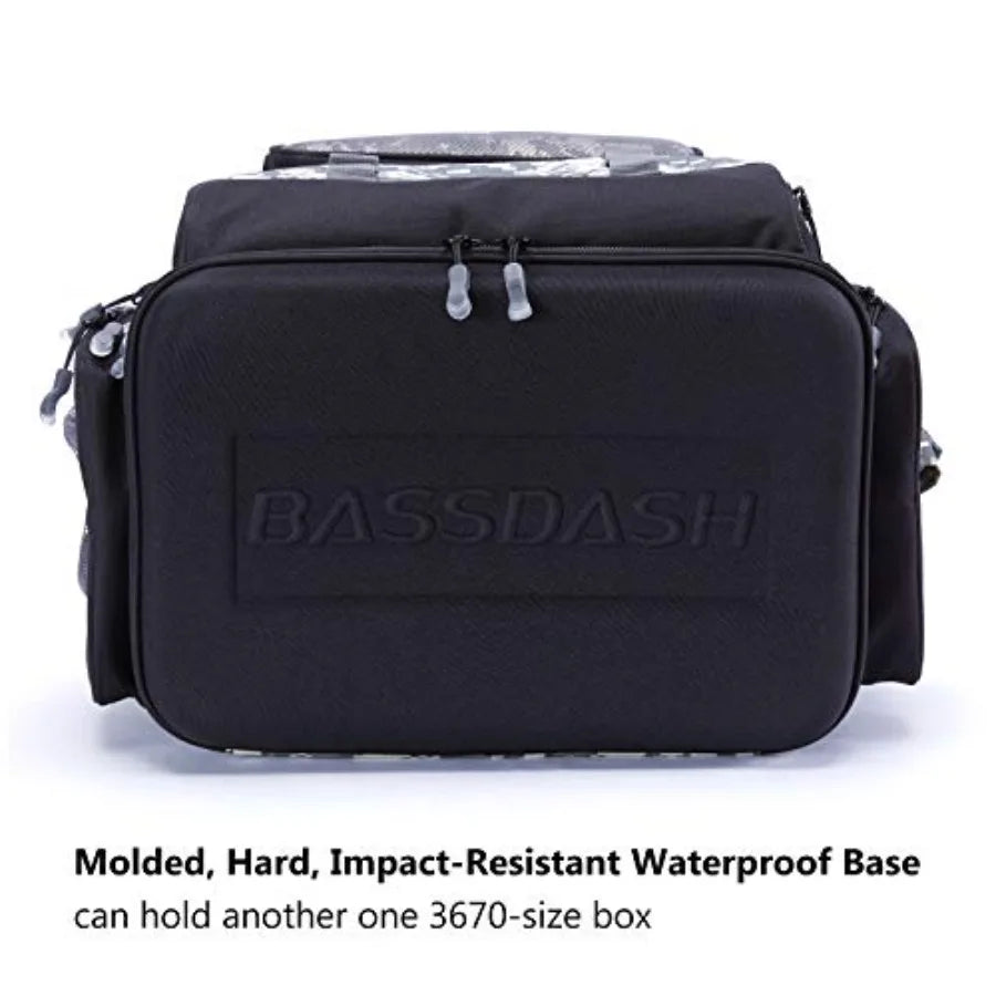 Fishing Tackle Backpack Water Resistant Tactical Bag Soft Tackle Box with Rod Holder and Protective Rain Cover
