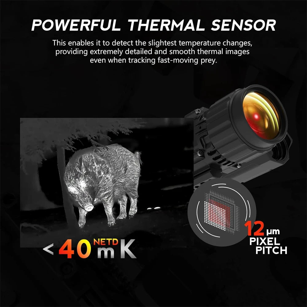 GTGUARD ClearView X350 Night Vision Monocular 4X Digital Zoom Thermal Imageing Sight Scope 28mm lens 45mk IP65 Camera for Hunting
