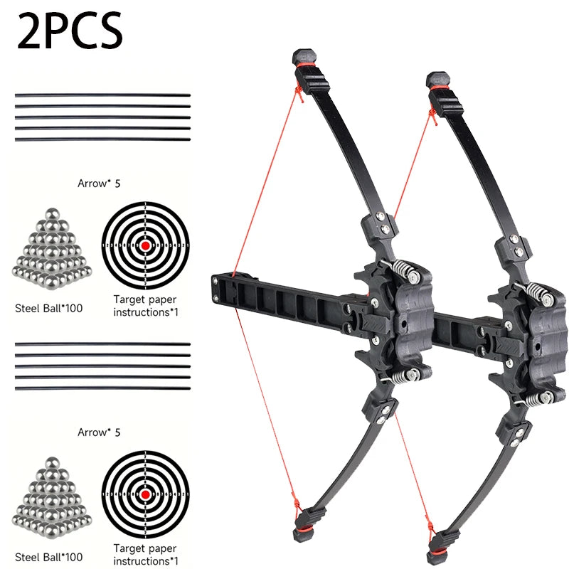 Steel Ball 18 Continuous Firing Compound Bow, Arrow Shooting Dual-purpose Folding Bow and Recurve Bow, Outdoor Shooting Sport