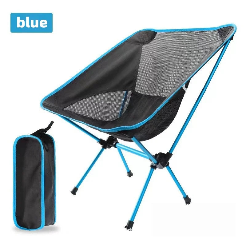Portable outdoor folding chair, ultra-light camping chair, beach leisure lounge chair, outdoor fishing chair, hiking beach tools